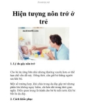 Hiện tượng nôn trớ ở trẻ