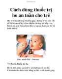 Cách dùng thuốc trị ho an toàn cho trẻ