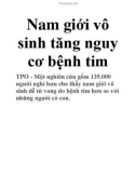 Nam giới vô sinh tăng nguy cơ bệnh tim