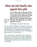 Món ăn bài thuốc cho người béo phì