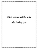 Cảnh giác cơn thiếu máu não thoáng qua