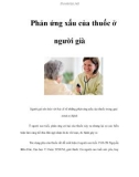 Phản ứng xấu của thuốc ở người già