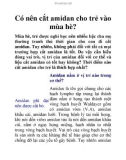 Có nên cắt amidan cho trẻ vào mùa hè?