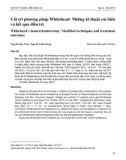 Cắt trĩ phương pháp Whitehead: Những kĩ thuật cải biên và kết quả điều trị