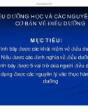 Giáo án khoa điều dưỡng - ĐIỀU DƯỠNG HỌC VÀ CÁC NGUYÊN LÝ CƠ BẢN VỀ ĐIỀU DƯỠNG