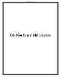 Bà bầu lưu ý khi bị cúm