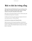 Rủi ro khi ăn trứng sống