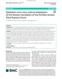 Validation and cross-cultural adaptation of the Korean translation of the Achilles tendon Total Rupture Score