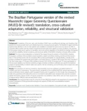 The Brazilian Portuguese version of the revised Maastricht Upper Extremity Questionnaire (MUEQ-Br revised): Translation, cross-cultural adaptation, reliability, and structural validation