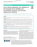 Cross-cultural adaptation and validation of the Romanian knee disability and osteoarthritis outcome score for joint replacement (KOOSJR)