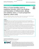 Effects of toner-handling work on respiratory function, chest X-ray findings, and biomarkers of inflammation, allergy, and oxidative stress: A 10-year prospective Japanese cohort study