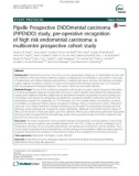 PIpelle Prospective ENDOmetrial carcinoma (PIPENDO) study, pre-operative recognition of high risk endometrial carcinoma: A multicentre prospective cohort study