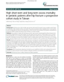 High short-term and long-term excess mortality in geriatric patients after hip fracture: A prospective cohort study in Taiwan