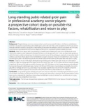 Long-standing pubic-related groin pain in professional academy soccer players: A prospective cohort study on possible risk factors, rehabilitation and return to play