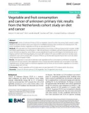 Vegetable and fruit consumption and cancer of unknown primary risk: Results from the Netherlands cohort study on diet and cancer