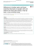 Differences in lumbar spine and lower extremity kinematics in people with and without low back pain during a step-up task: A cross-sectional study