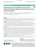 Development and validation of the cystic fibrosis decisional balance for physical activity scale (CF-DB-PA)