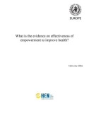 What is the evidence on effectiveness of empowerment to improve health?