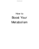 How to Boost Your Metabolism