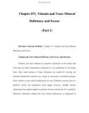 Chapter 071. Vitamin and Trace Mineral Deficiency and Excess (Part 1)