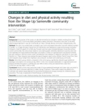 Changes in diet and physical activity resulting from the Shape Up Somerville community intervention