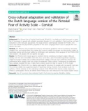 Cross-cultural adaptation and validation of the Dutch language version of the Pictorial Fear of Activity Scale – Cervical