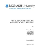 THE ELDERLY AND MOBILITY: A REVIEW OF THE LITERATURE