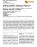 Nutritional intervention - the impact on vitamins and minerals intake to overweight and obese patients