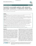 Survival in overweight patients with advanced pancreatic carcinoma: A multicentre cohort study