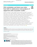 DNA methylation and body mass index from birth to adolescence: Meta-analyses of epigenome-wide association studies