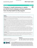 Changes in health behaviours in adults at-risk of chronic disease: Primary outcomes from the My health for life program