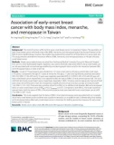 Association of early-onset breast cancer with body mass index, menarche, and menopause in Taiwan