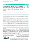 Prevalence, incidence, and mortality of nontuberculous mycobacterial infection in Korea: A nationwide population-based study