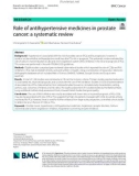 Role of antihypertensive medicines in prostate cancer: A systematic review