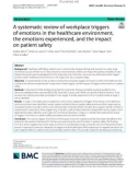 A systematic review of workplace triggers of emotions in the healthcare environment, the emotions experienced, and the impact on patient safety