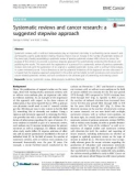 Systematic reviews and cancer research: A suggested stepwise approach