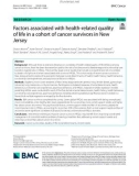 Factors associated with health-related quality of life in a cohort of cancer survivors in New Jersey