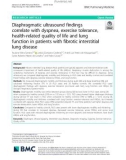 Diaphragmatic ultrasound findings correlate with dyspnea, exercise tolerance, health-related quality of life and lung function in patients with fibrotic interstitial lung disease