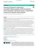 Impacts of systemic treatments on health-related quality of life for patients with metastatic colorectal cancer: A systematic review and network meta-analysis