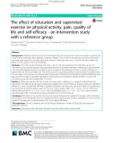 The effect of education and supervised exercise on physical activity, pain, quality of life and self-efficacy - an intervention study with a reference group