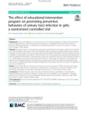 The effect of educational intervention program on promoting preventive behaviors of urinary tract infection in girls: A randomized controlled trial