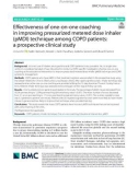 Effectiveness of one-on-one coaching in improving pressurized metered dose inhaler (pMDI) technique among COPD patients: A prospective clinical study