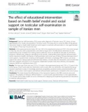 The effect of educational intervention based on health belief model and social support on testicular self-examination in sample of Iranian men