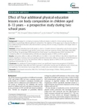 Effect of four additional physical education lessons on body composition in children aged 8–13 years – a prospective study during two school years