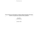 Women's Employment and Its Relation to Children's Health and Schooling in Developing Countries: Conceptual Links, Empirical Evidence, and Policies