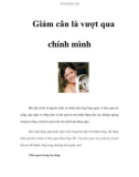 Giảm cân là vượt qua chính mình