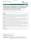 Clinical impact of prevalence and severity of COPD on the decision-making process for therapeutic management of lung cancer patients