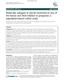 Molecular subtypes in ductal carcinoma in situ of the breast and their relation to prognosis: A population-based cohort study