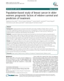 Population-based study of breast cancer in older women: Prognostic factors of relative survival and predictors of treatment