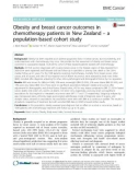 Obesity and breast cancer outcomes in chemotherapy patients in New Zealand – a population-based cohort study